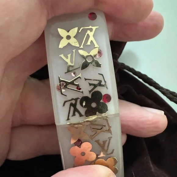 Louis Vuitton Inclusion hair Barrette , gold and beige - Picture 5 of 5